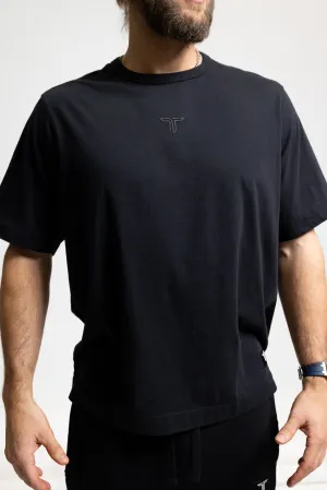 Logo Stack Oversized T-Shirt - Black