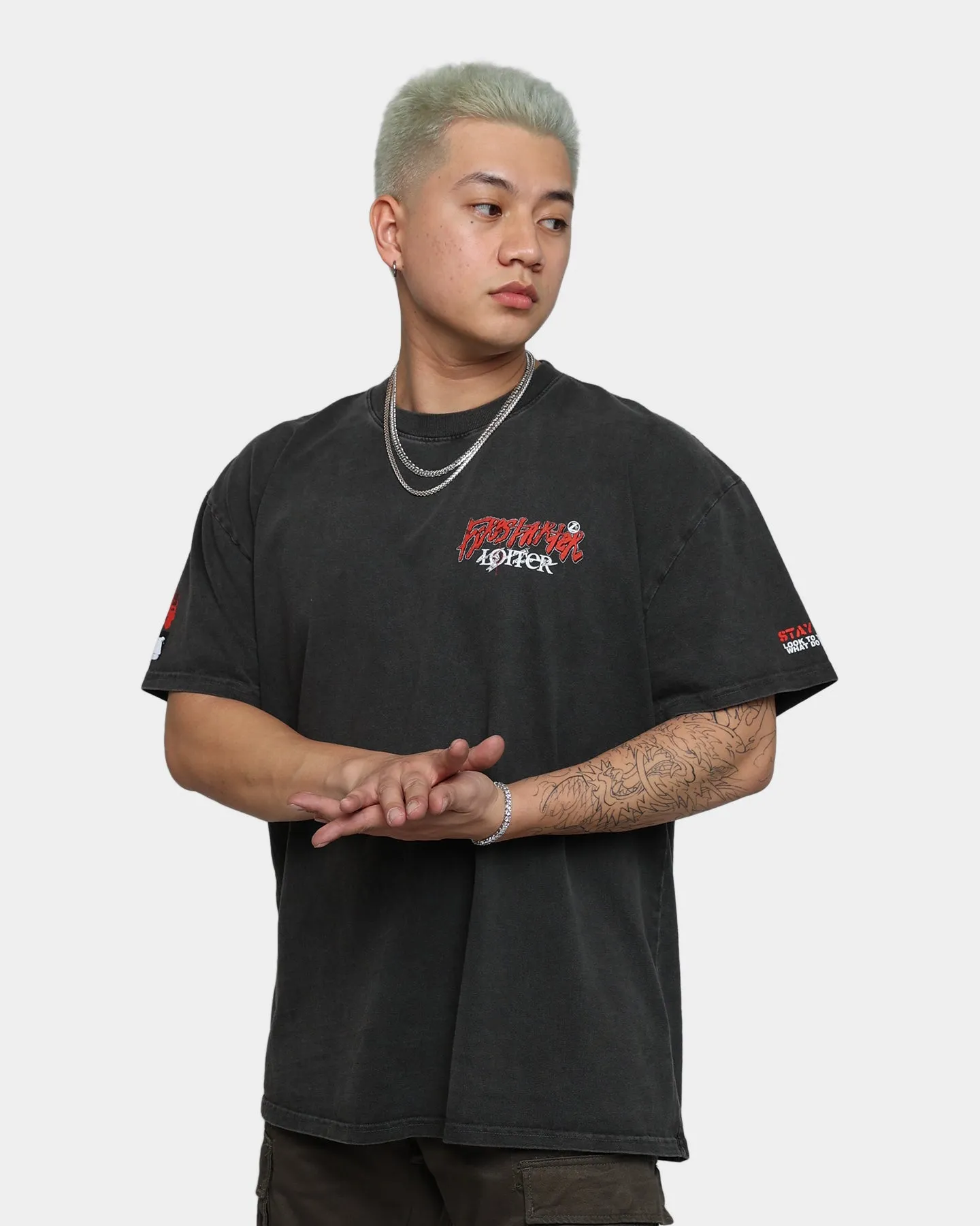 Loiter Firestarter Ultra Premium Vintage T-Shirt Black Wash