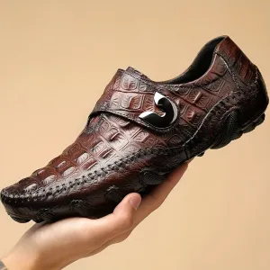 Men's Cowhide Loafers | Non-Slip Rubber Sole | Casual Shoes