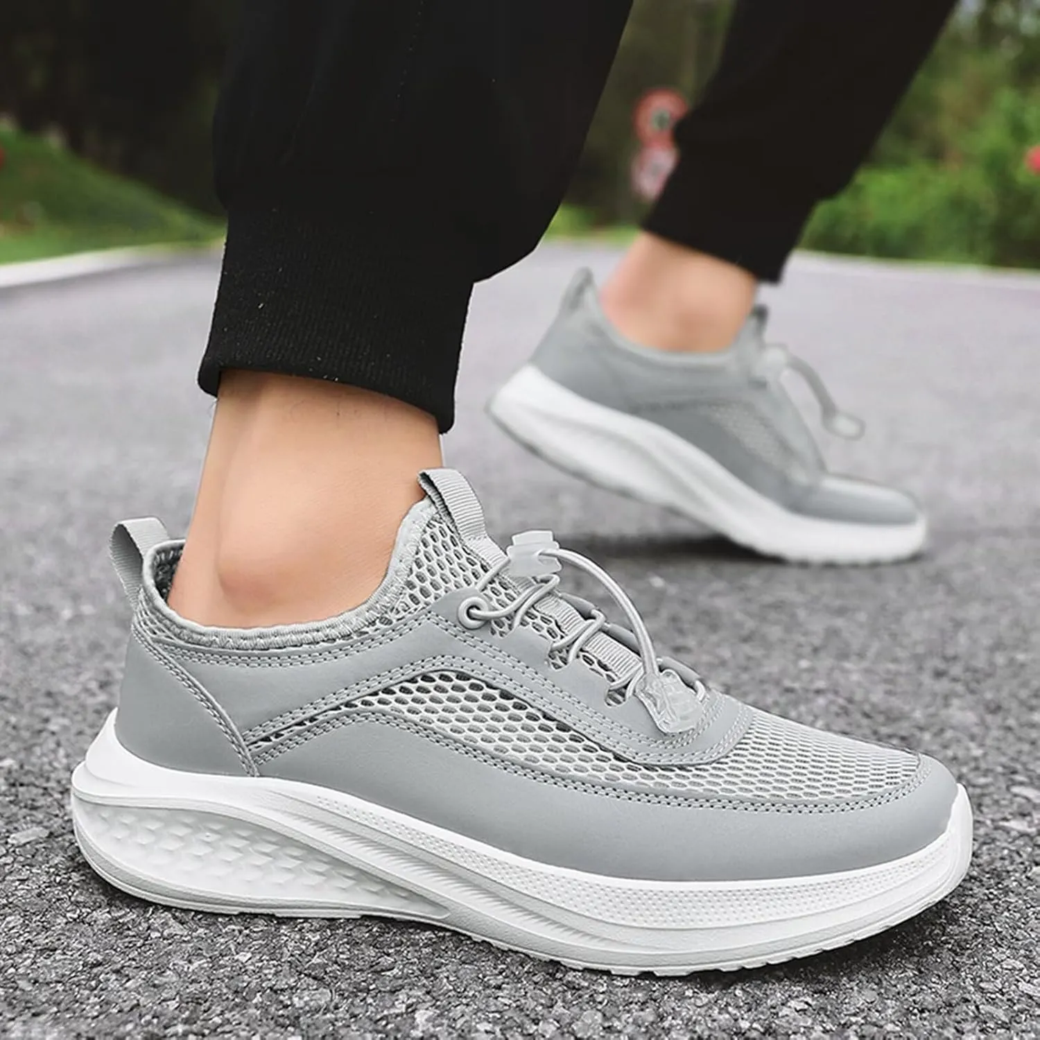 Men's Jogging Running Shoes Outdoor Walking Mesh Breathable Sport Sneakers
