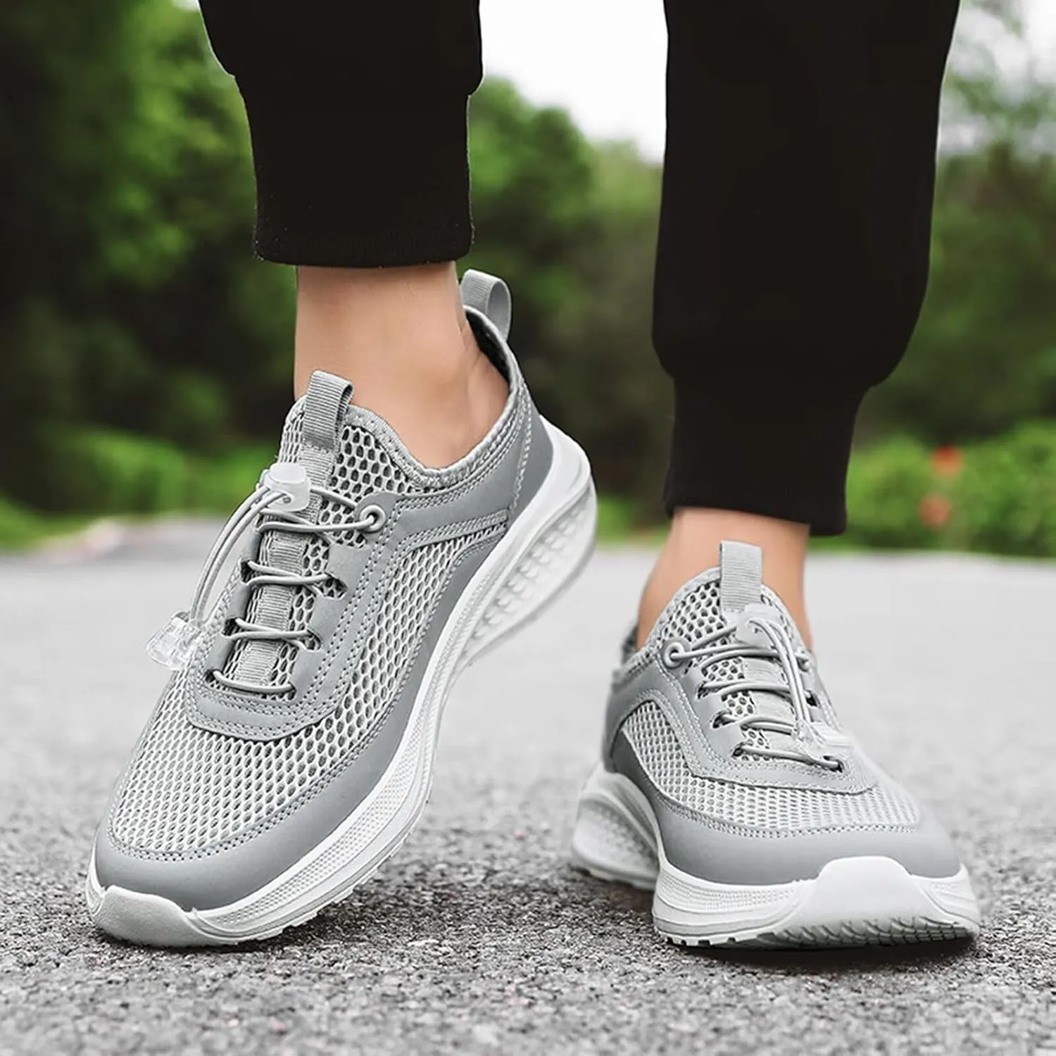 Men's Jogging Running Shoes Outdoor Walking Mesh Breathable Sport Sneakers