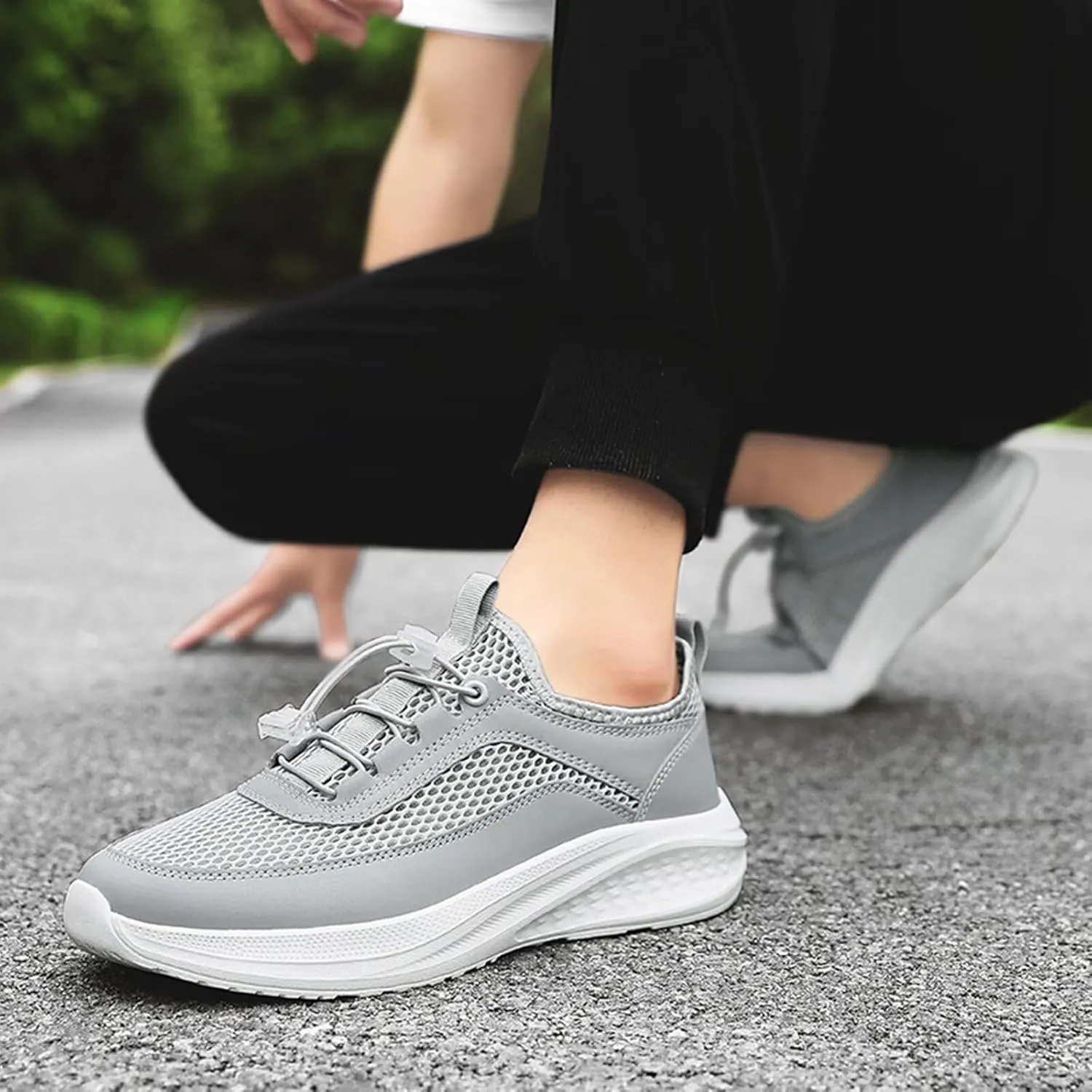 Men's Jogging Running Shoes Outdoor Walking Mesh Breathable Sport Sneakers