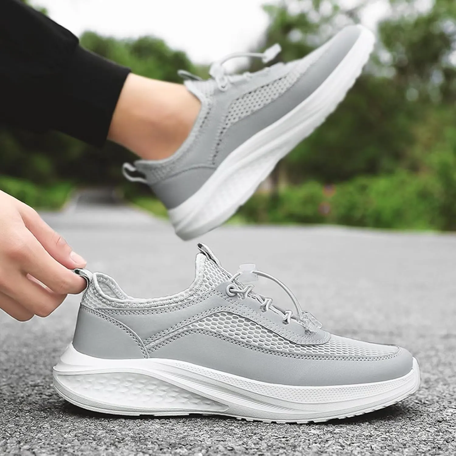 Men's Jogging Running Shoes Outdoor Walking Mesh Breathable Sport Sneakers