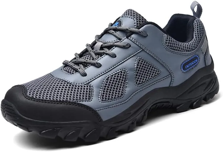 Mens Running Shoes Breathable Hiking Cross Country Outdoor Sneakers Mesh Comfortable Lightweight Fitness Shoes