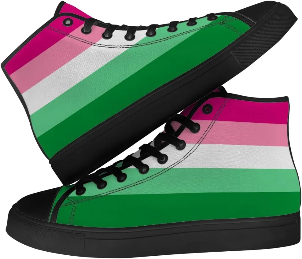 Men's Women's High Top Sneakers LGBTQ Canvas Shoes LGBT Flag Shoes Gifts for Men Women