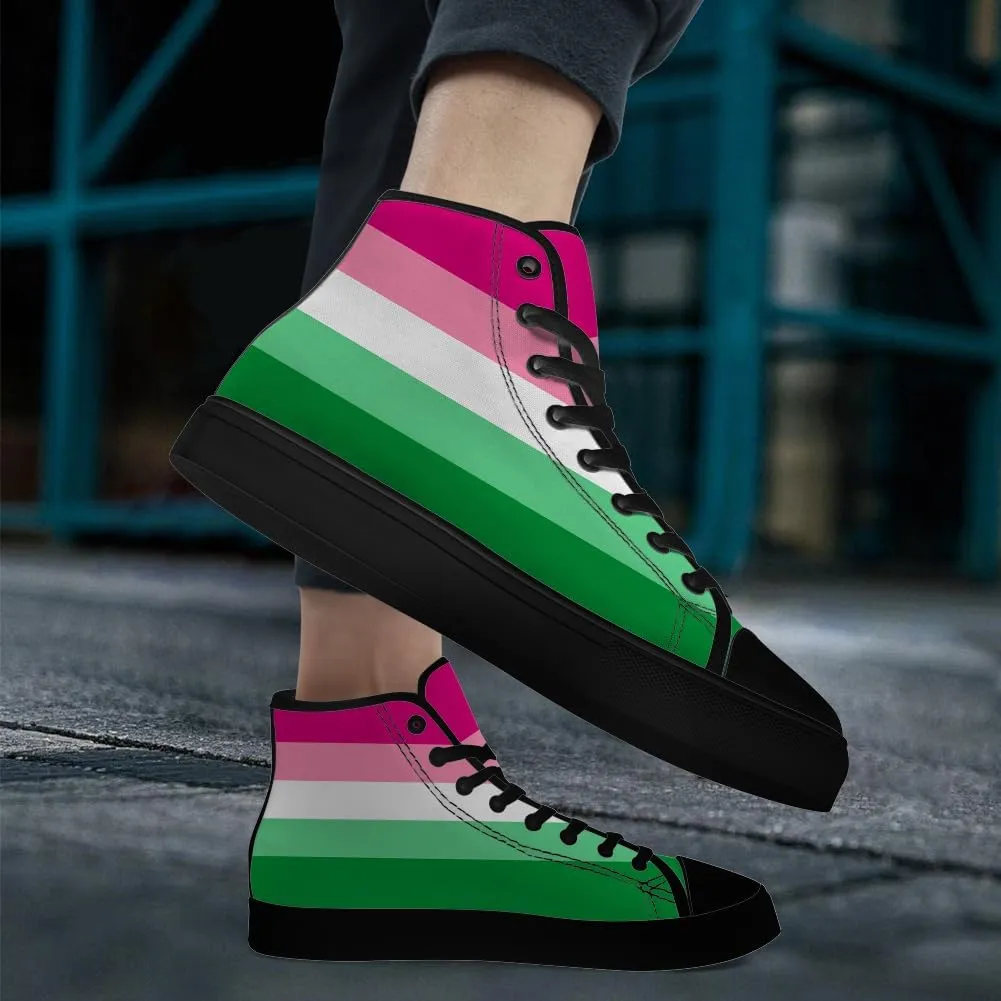 Men's Women's High Top Sneakers LGBTQ Canvas Shoes LGBT Flag Shoes Gifts for Men Women