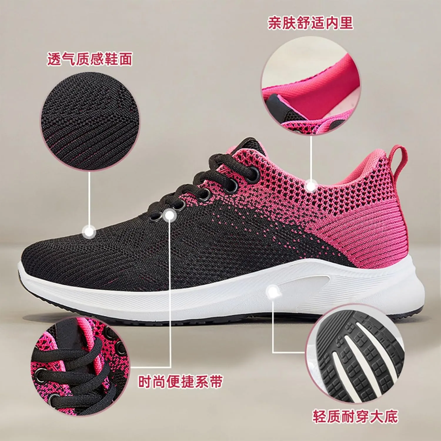 Musabela Orthopedic Shoes for Women Comfortwear Ortho Shoes for Women Plantar Fasciitis Walking Tennis Shoe Arch Support Air Cushion Running Shoe Mesh Breathable Gym Work Fashion Stretch Sneakers