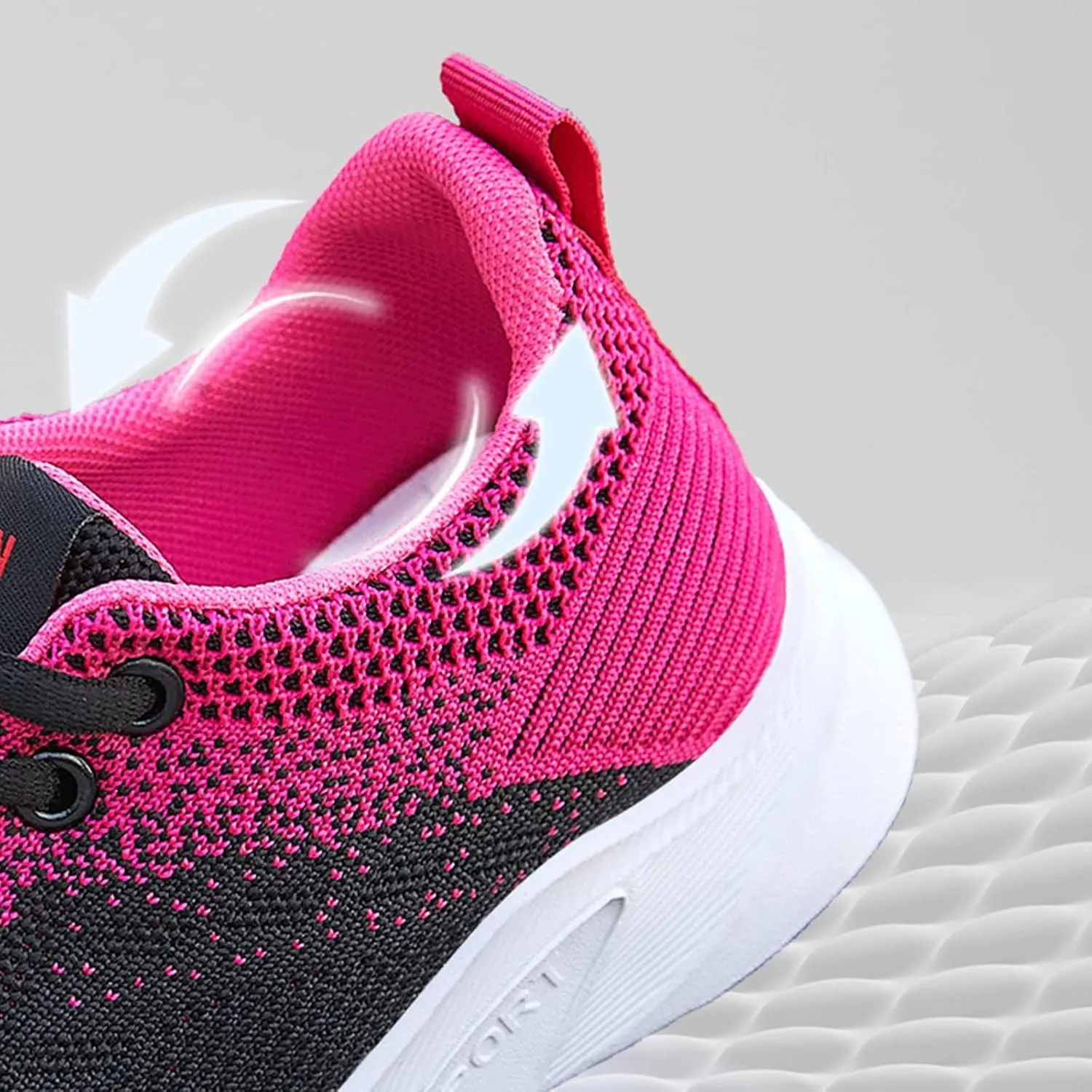 Musabela Orthopedic Shoes for Women Comfortwear Ortho Shoes for Women Plantar Fasciitis Walking Tennis Shoe Arch Support Air Cushion Running Shoe Mesh Breathable Gym Work Fashion Stretch Sneakers