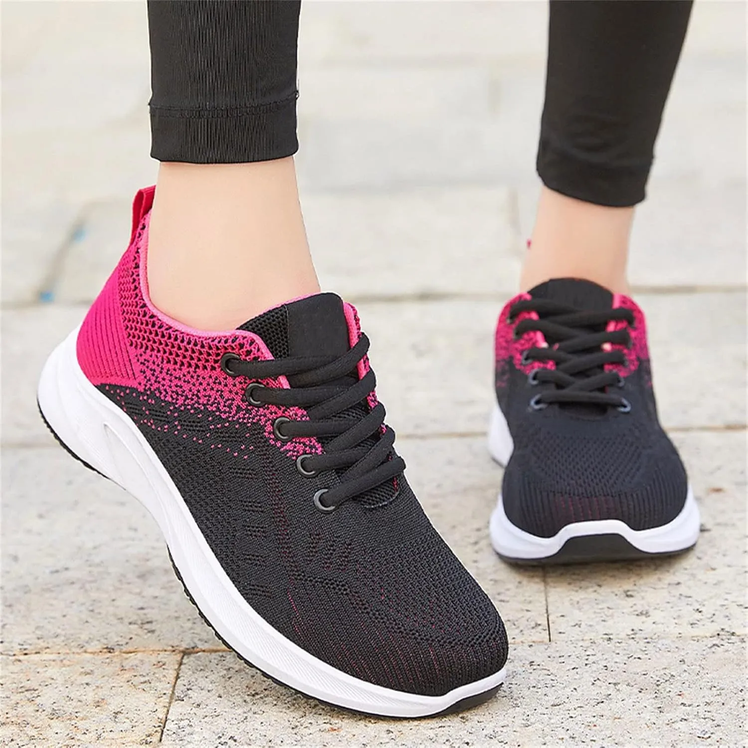 Musabela Orthopedic Shoes for Women Comfortwear Ortho Shoes for Women Plantar Fasciitis Walking Tennis Shoe Arch Support Air Cushion Running Shoe Mesh Breathable Gym Work Fashion Stretch Sneakers