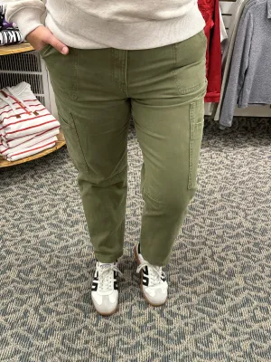 Olive Kiera Barrel Leg Jeans (Kut)