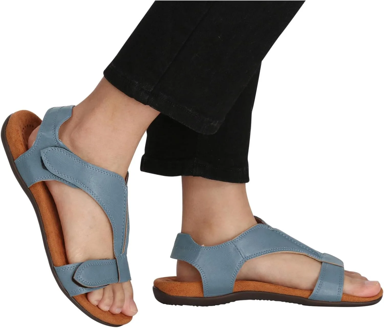 Platform Sports Sandals, Summer Walking Water Shoes with Arch Support, Adjustable Straps