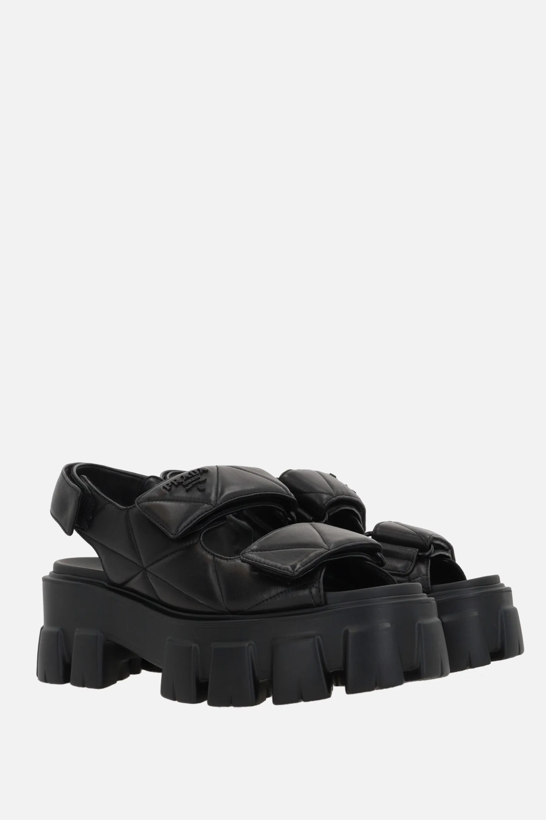 Quilted Nappa Flatform Sandals