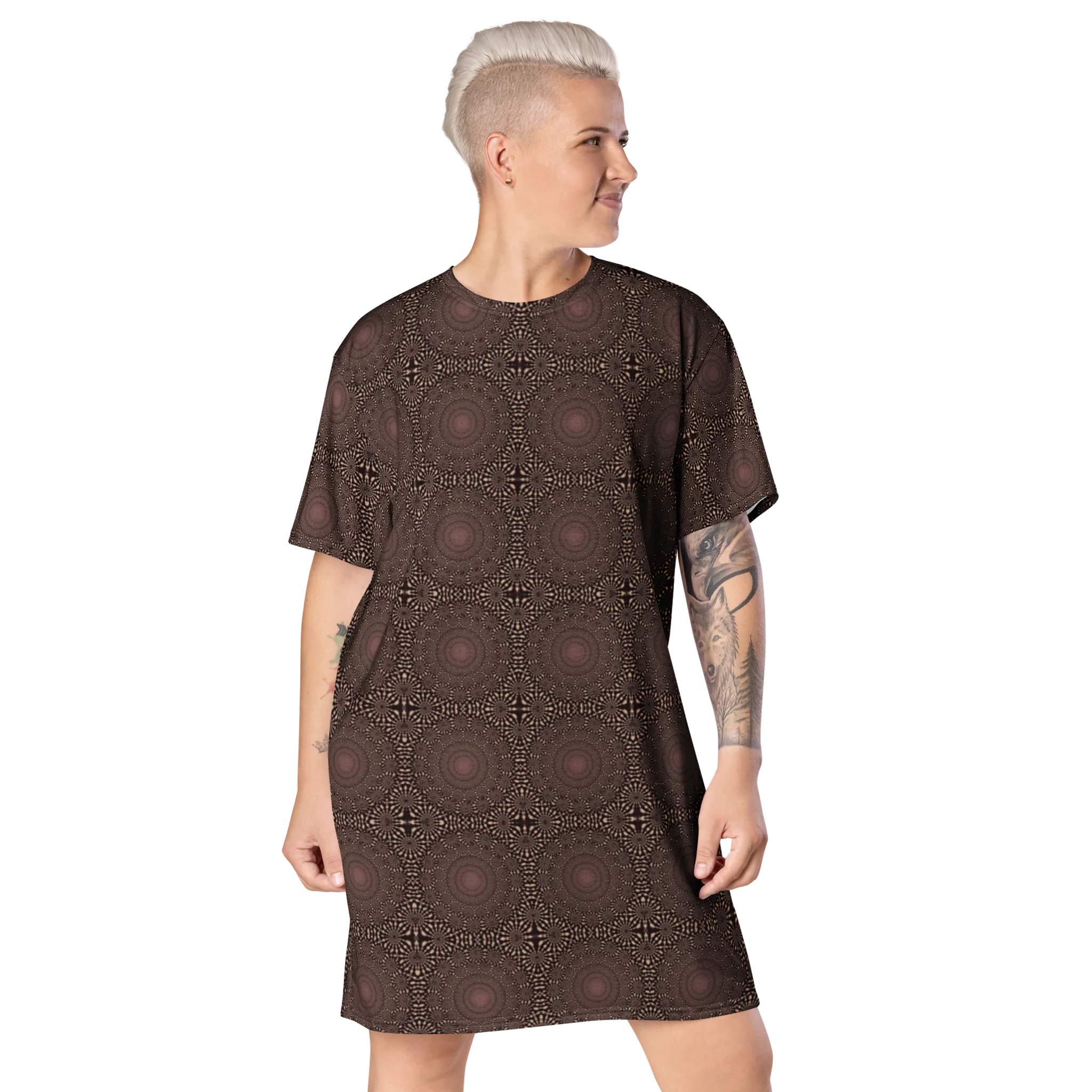 Recursia Desert Dream T-Shirt Dress In Pink