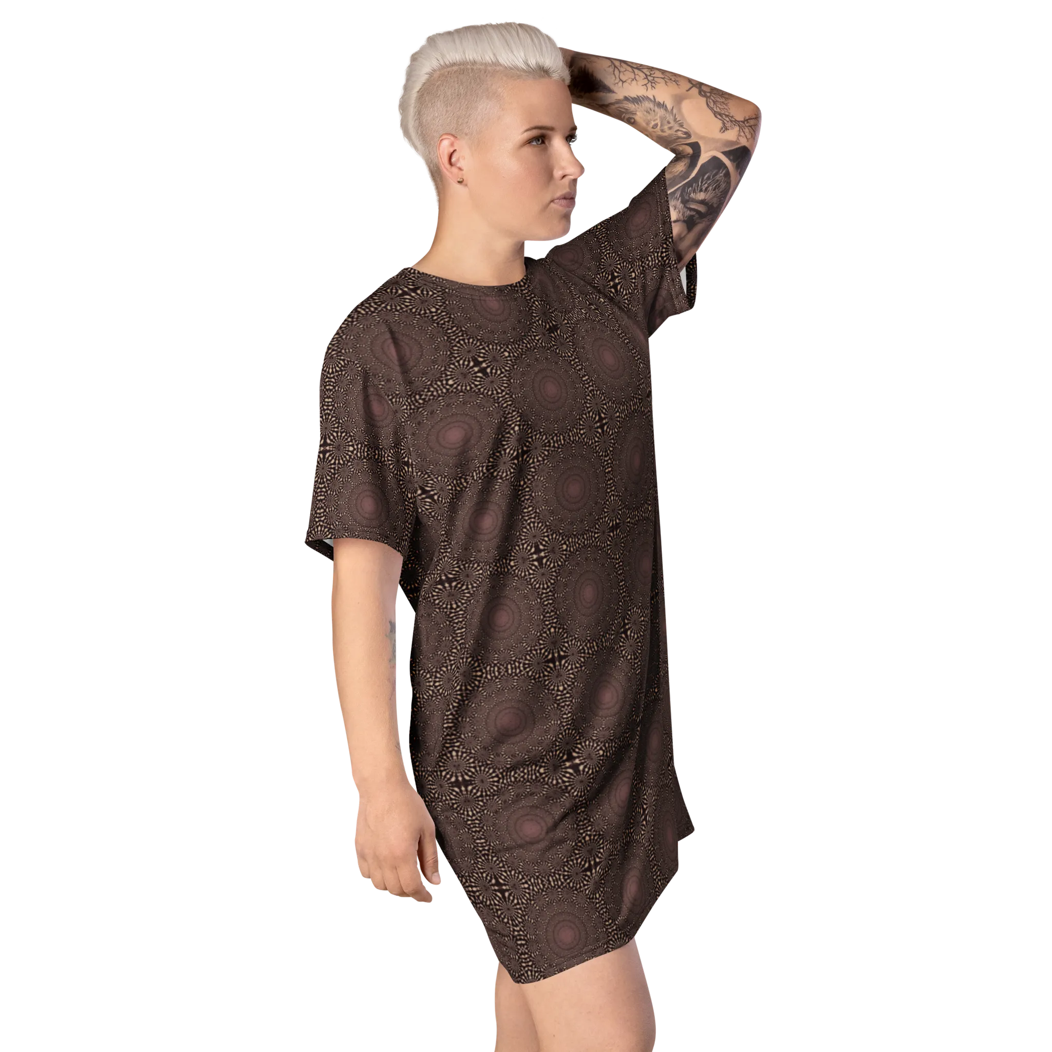 Recursia Desert Dream T-Shirt Dress In Pink