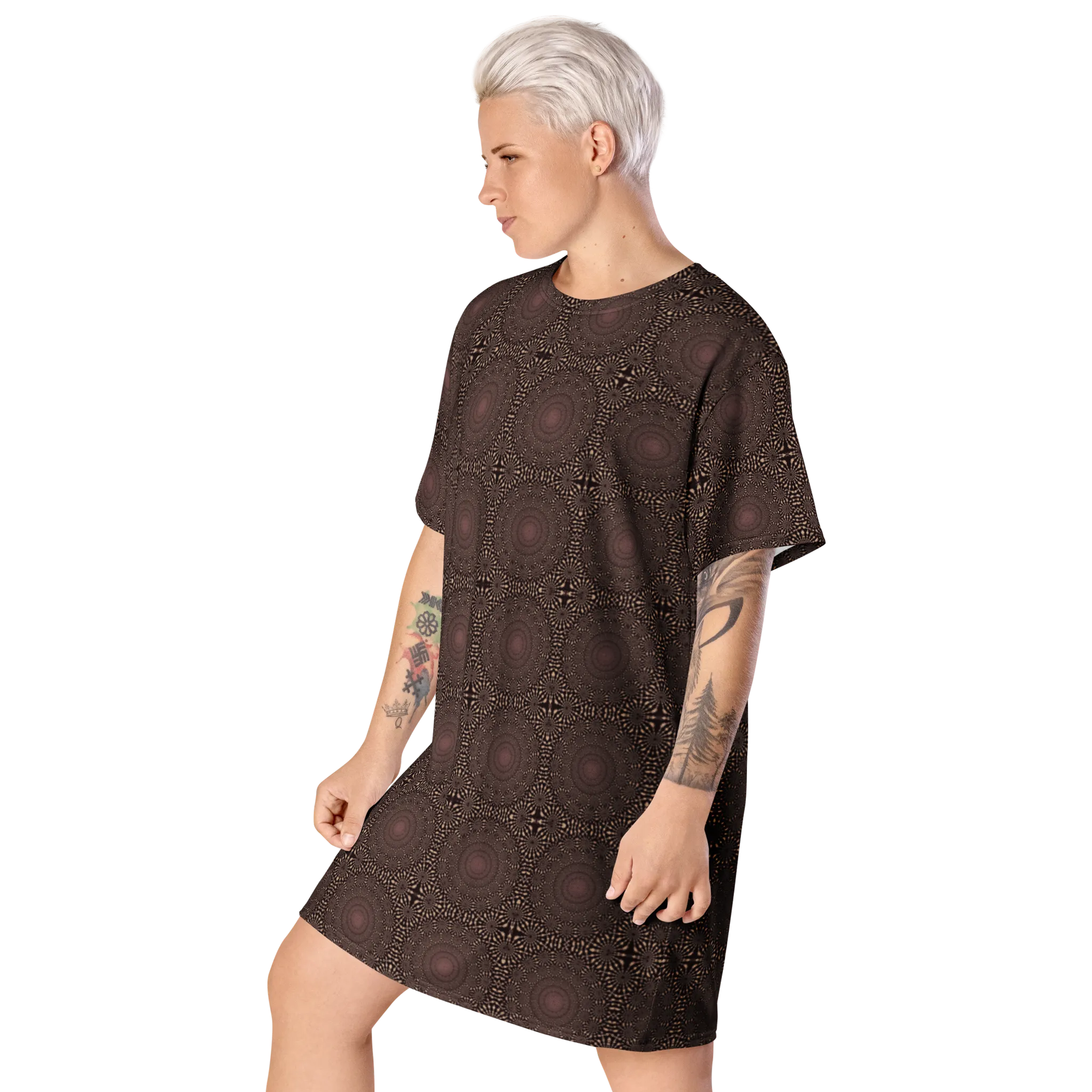 Recursia Desert Dream T-Shirt Dress In Pink
