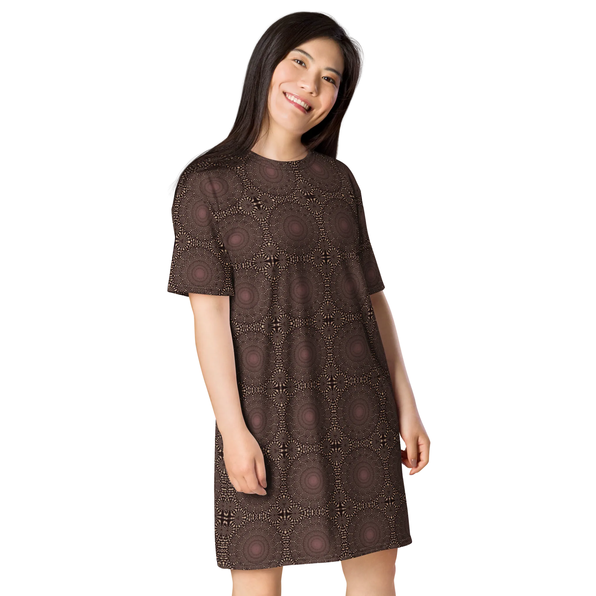 Recursia Desert Dream T-Shirt Dress In Pink