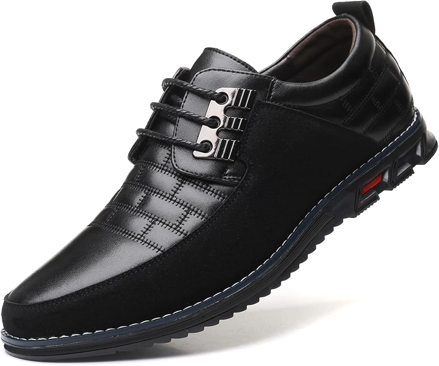 Recyphi Men??s Oxford Derby Orthopedic Leather Shoes Casual Dress Sneakers Formal Business Loafers Comfortable Walking Driving Shoes