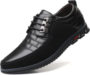 Recyphi Men??s Oxford Derby Orthopedic Leather Shoes Casual Dress Sneakers Formal Business Loafers Comfortable Walking Driving Shoes