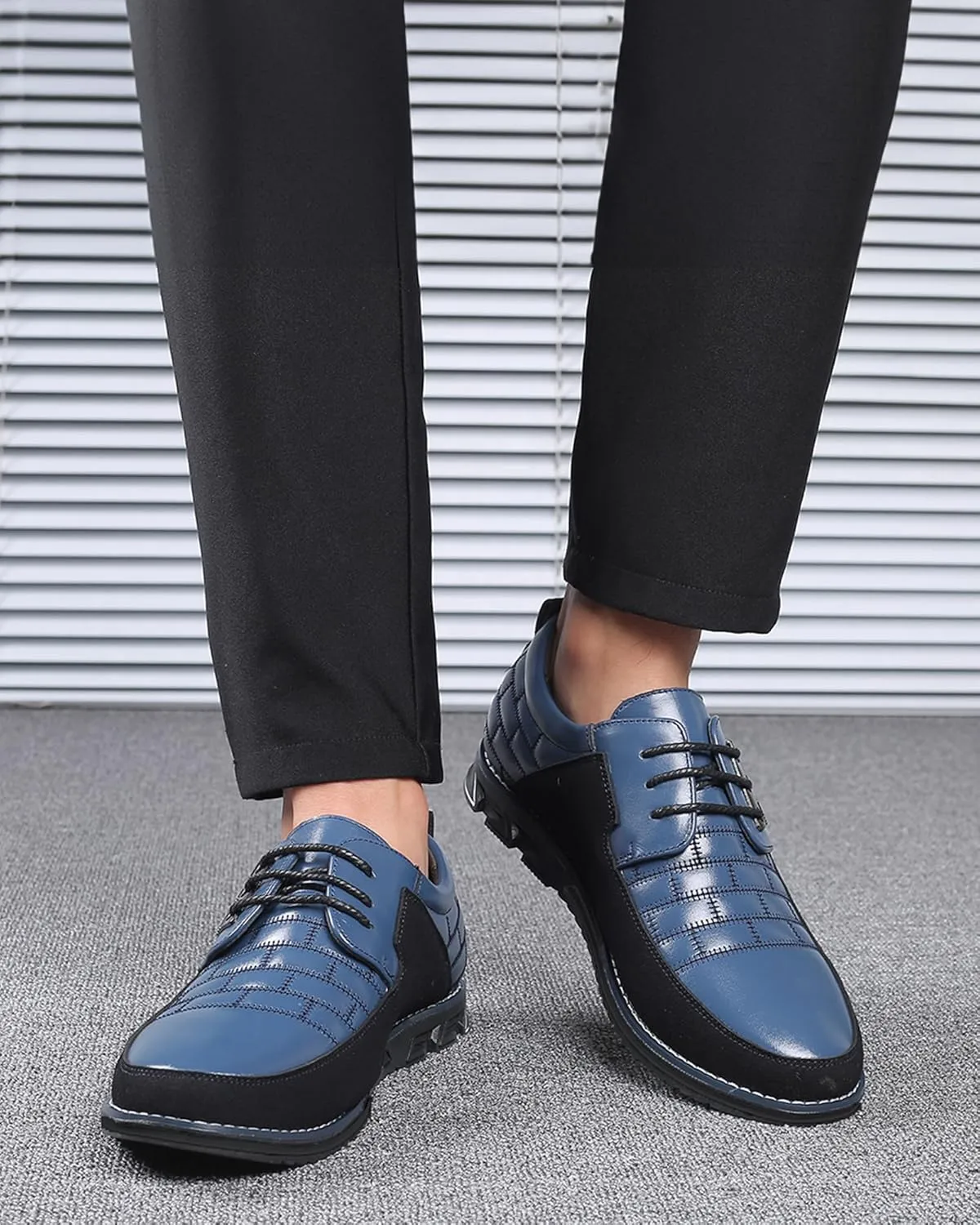 Recyphi Men??s Oxford Derby Orthopedic Leather Shoes Casual Dress Sneakers Formal Business Loafers Comfortable Walking Driving Shoes