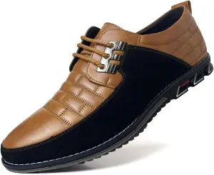 Recyphi Men??s Oxford Derby Orthopedic Leather Shoes Casual Dress Sneakers Formal Business Loafers Comfortable Walking Driving Shoes