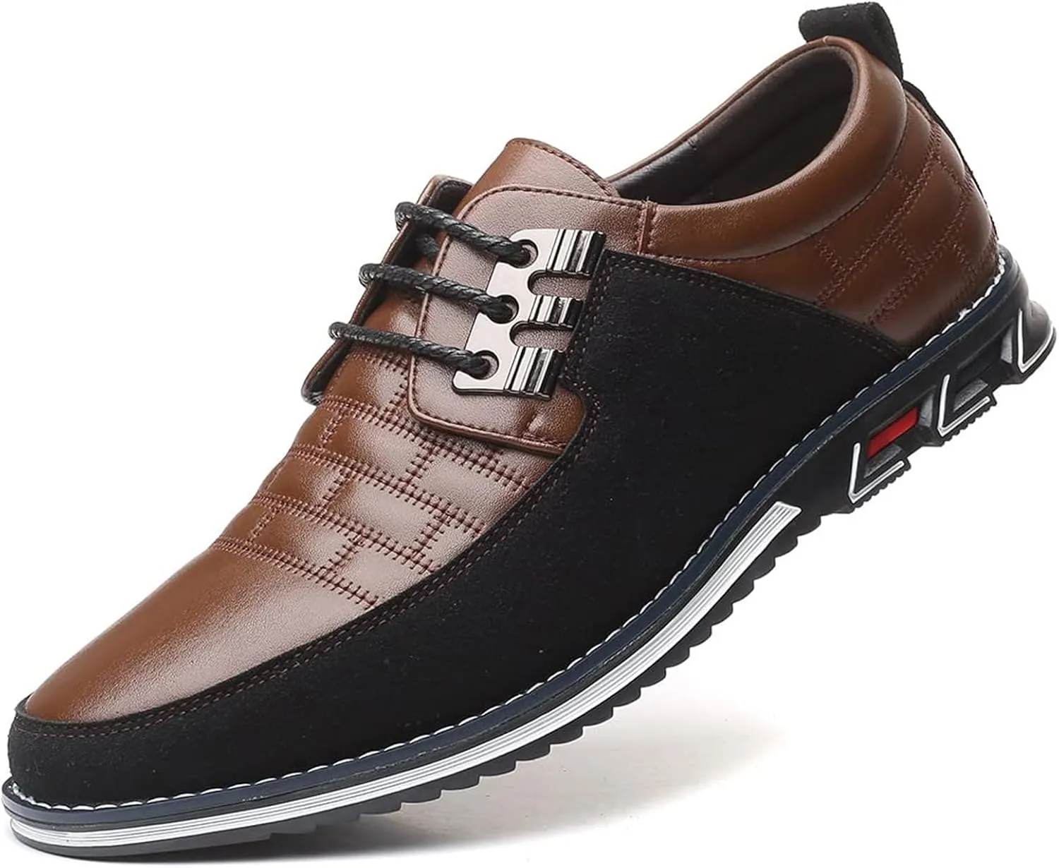 Recyphi Men??s Oxford Derby Orthopedic Leather Shoes Formal Luxury Business Dress Shoes Lace-up Walking Driving Loafers Dress Sneakers