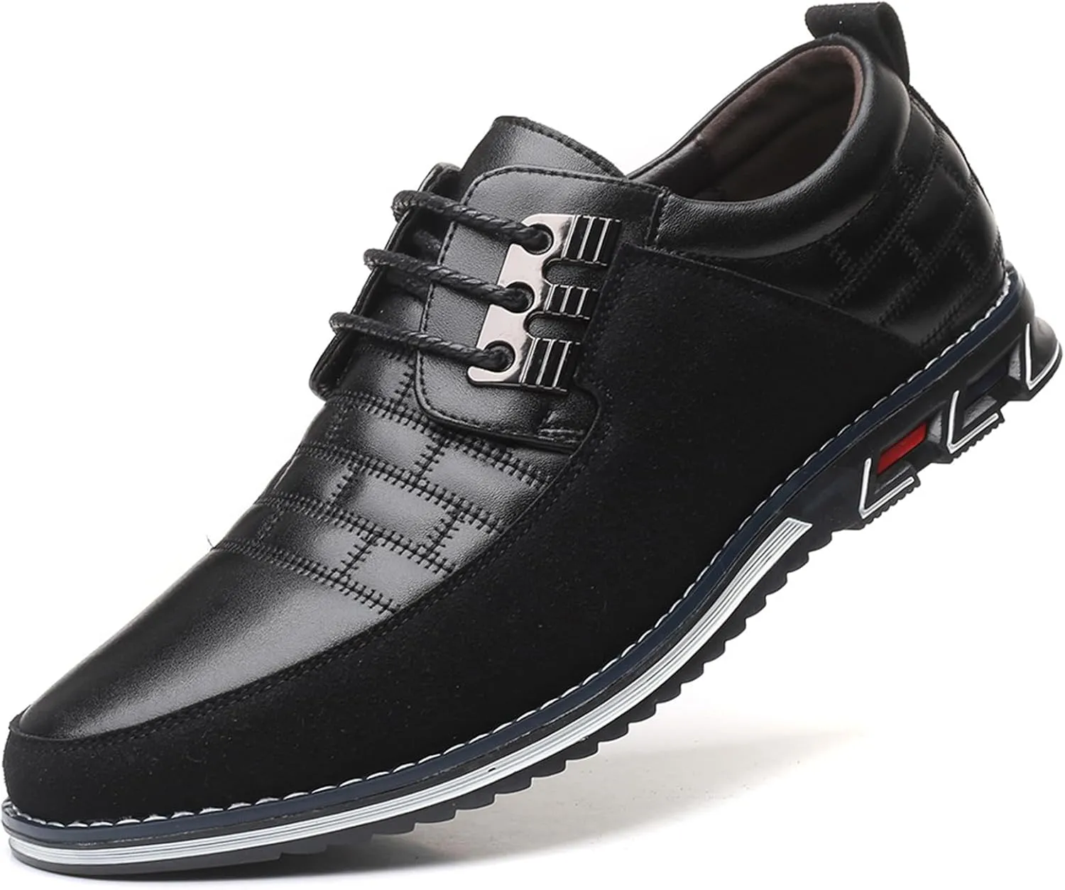 Recyphi Men??s Oxford Derby Orthopedic Leather Shoes Formal Luxury Business Dress Shoes Lace-up Walking Driving Loafers Dress Sneakers