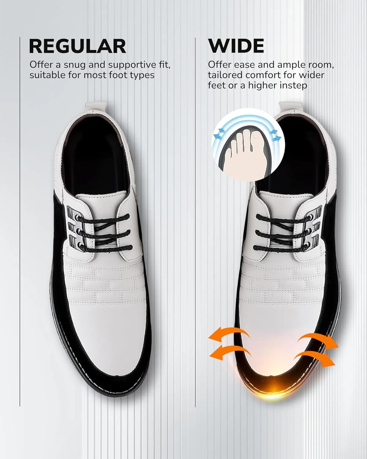 Recyphi Men??s Oxford Derby Orthopedic Leather Shoes Formal Luxury Business Dress Shoes Lace-up Walking Driving Loafers Dress Sneakers