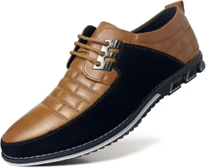 Recyphi Men??s Oxford Derby Orthopedic Leather Shoes Formal Luxury Business Dress Shoes Lace-up Walking Driving Loafers Dress Sneakers