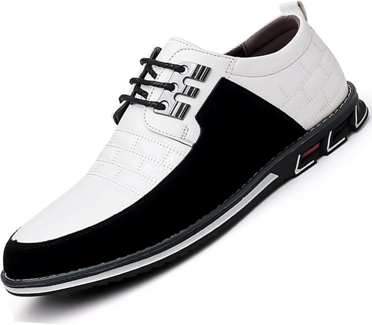 Recyphi Men??s Oxford Derby Orthopedic Leather Shoes Formal Luxury Business Dress Shoes Lace-up Walking Driving Loafers Dress Sneakers
