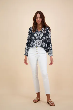 RubyYaya - Zari Shirt Navy