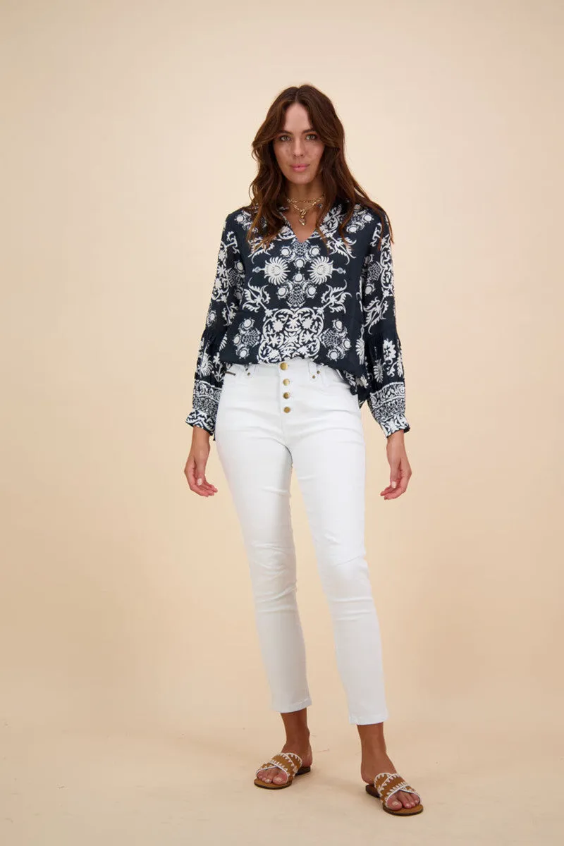 RubyYaya - Zari Shirt Navy