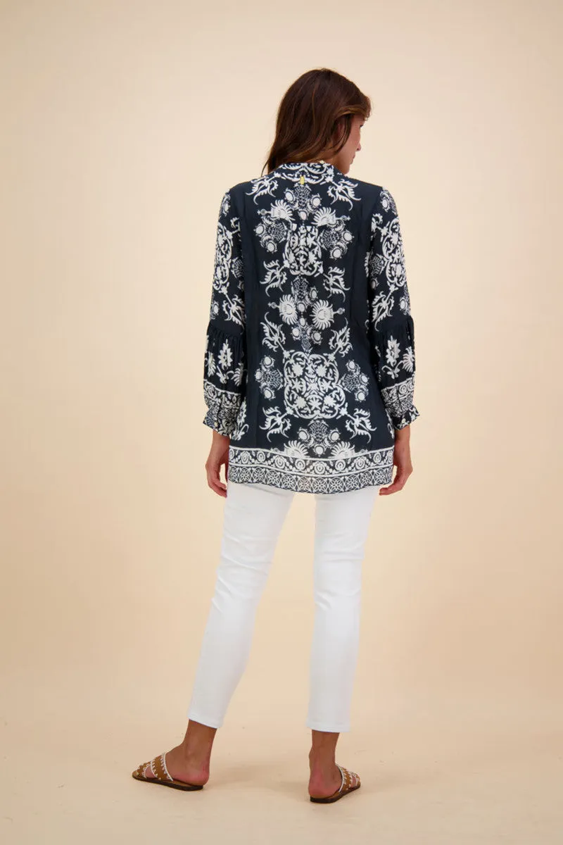 RubyYaya - Zari Shirt Navy
