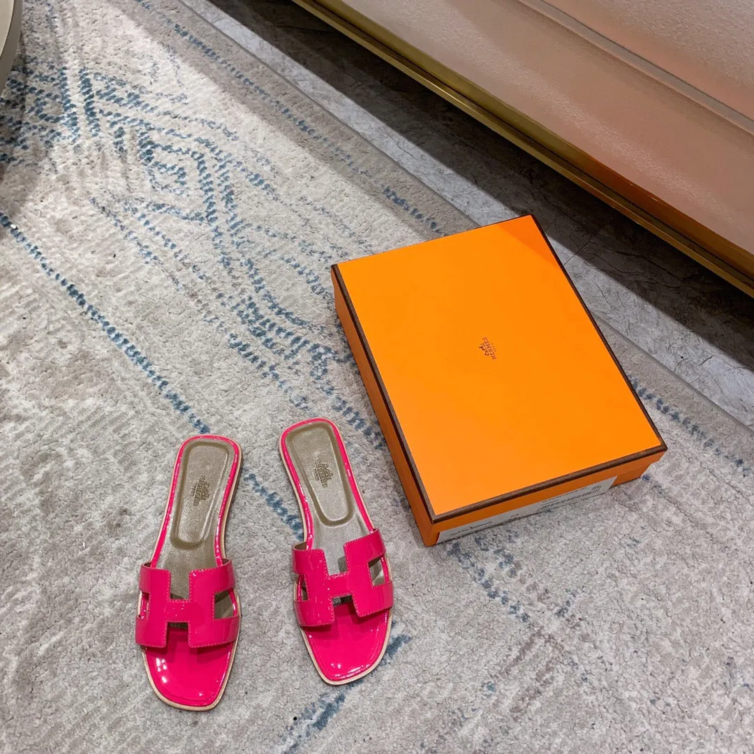 SE874 H Paint Leather Slippers / Size4-11
