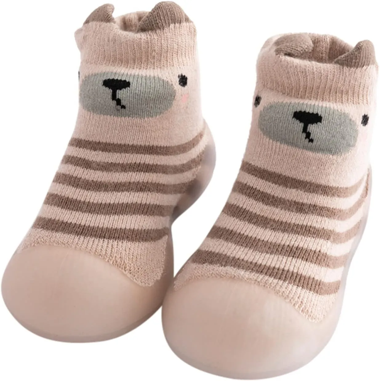 Size 8 Slippers Kids Toddler Baby Boys Girls Solid Warm Knit Soft Sole Rubber Boys Housecoat And Slippers