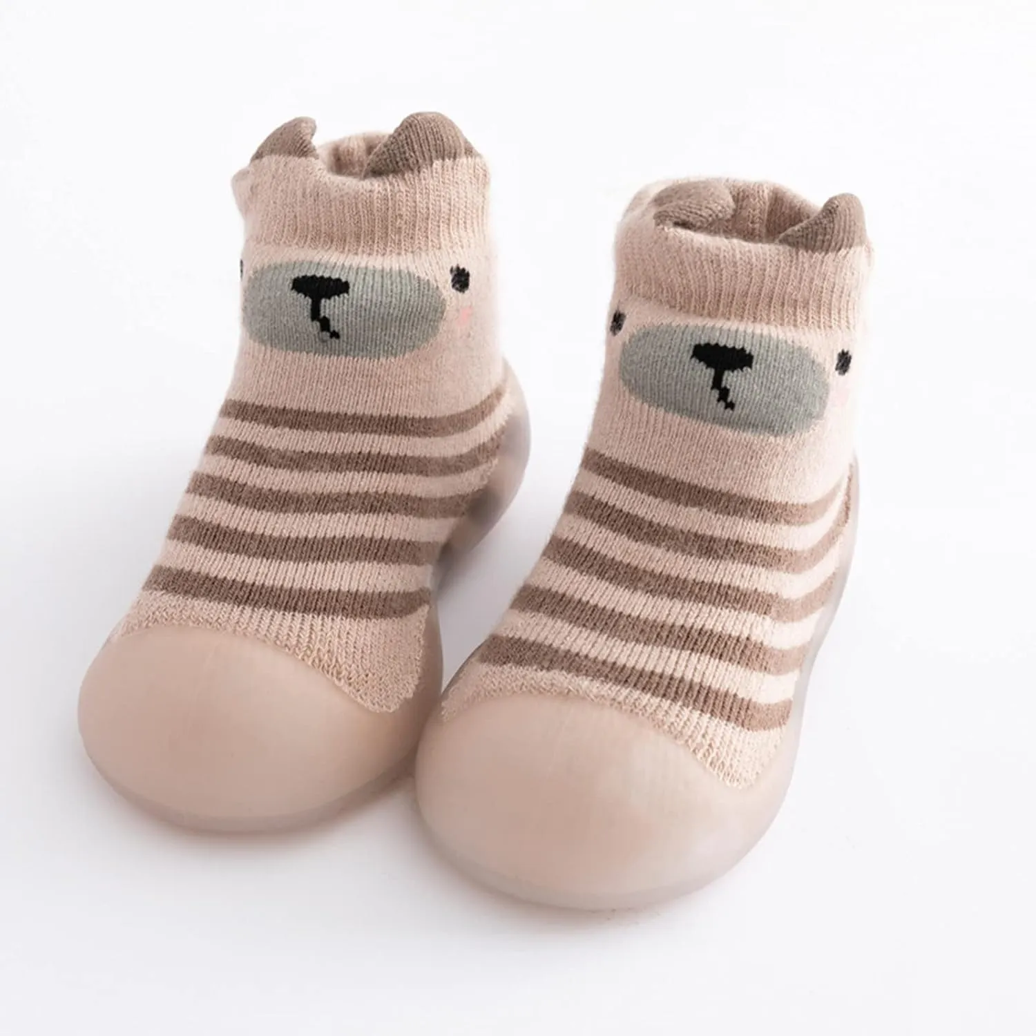 Size 8 Slippers Kids Toddler Baby Boys Girls Solid Warm Knit Soft Sole Rubber Boys Housecoat And Slippers
