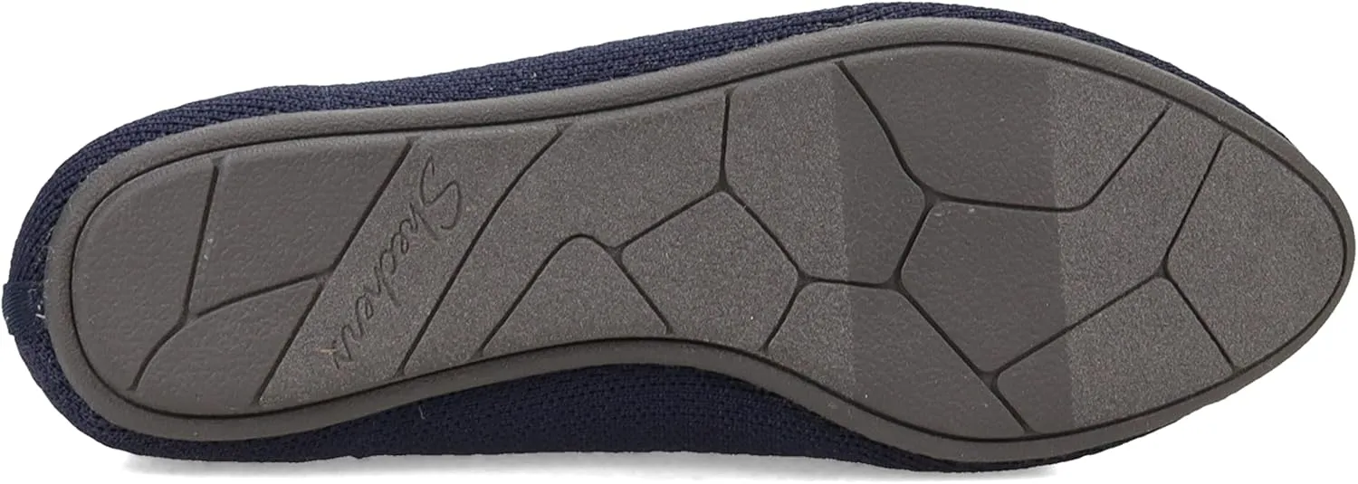 Skechers Women's Cleo 2.0-Love Spell Scalloped Knit Skimmer Flats with Air-Cooled Memory Foam Ballet