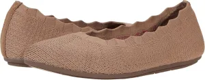 Skechers Women's Cleo 2.0-Love Spell Scalloped Knit Skimmer Flats with Air-Cooled Memory Foam Ballet