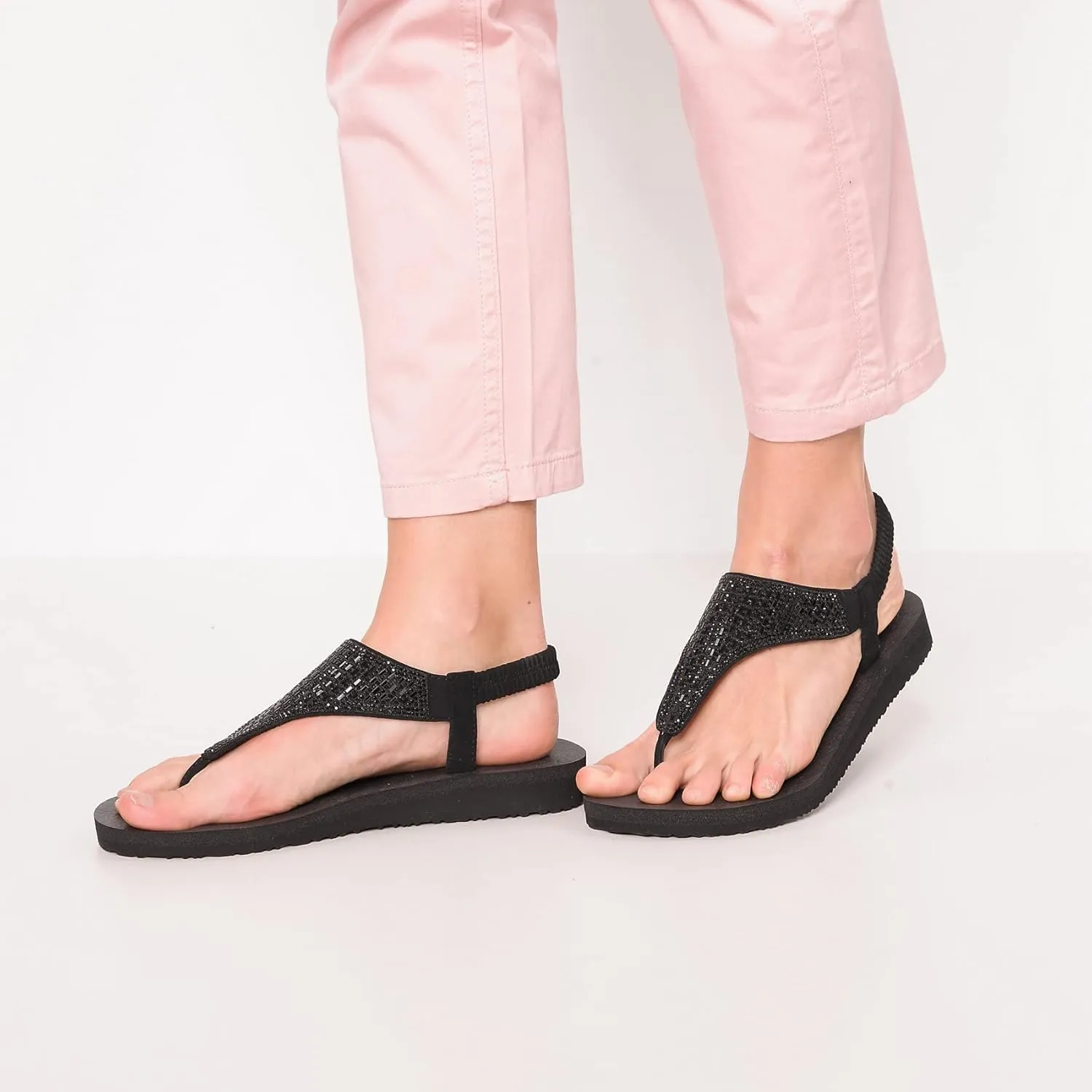 Skechers Women's Meditation - Rock Crown Flats Sandals