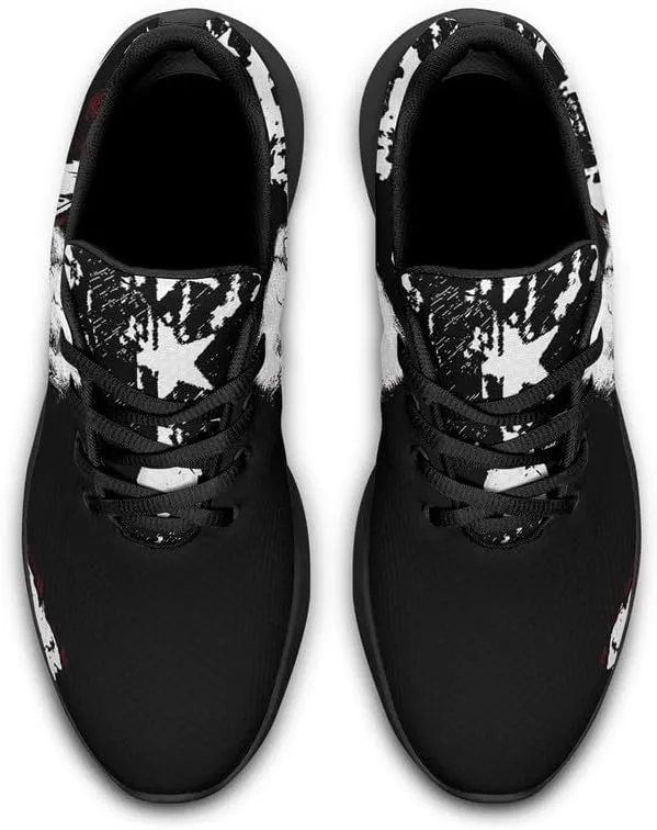 Skull Running Shoes for Women Men Mesh Breathable Comfort Walking Sneaker Sports Athletic Halloween Shoes