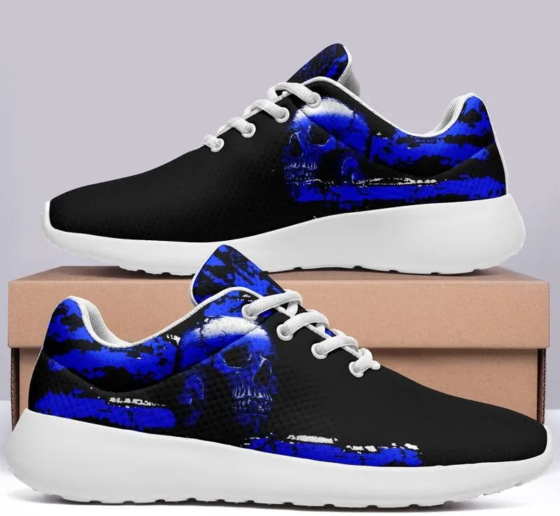 Skull Running Shoes for Women Men Mesh Breathable Comfort Walking Sneaker Sports Athletic Halloween Shoes