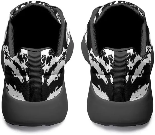 Skull Running Shoes for Women Men Mesh Breathable Comfort Walking Sneaker Sports Athletic Halloween Shoes