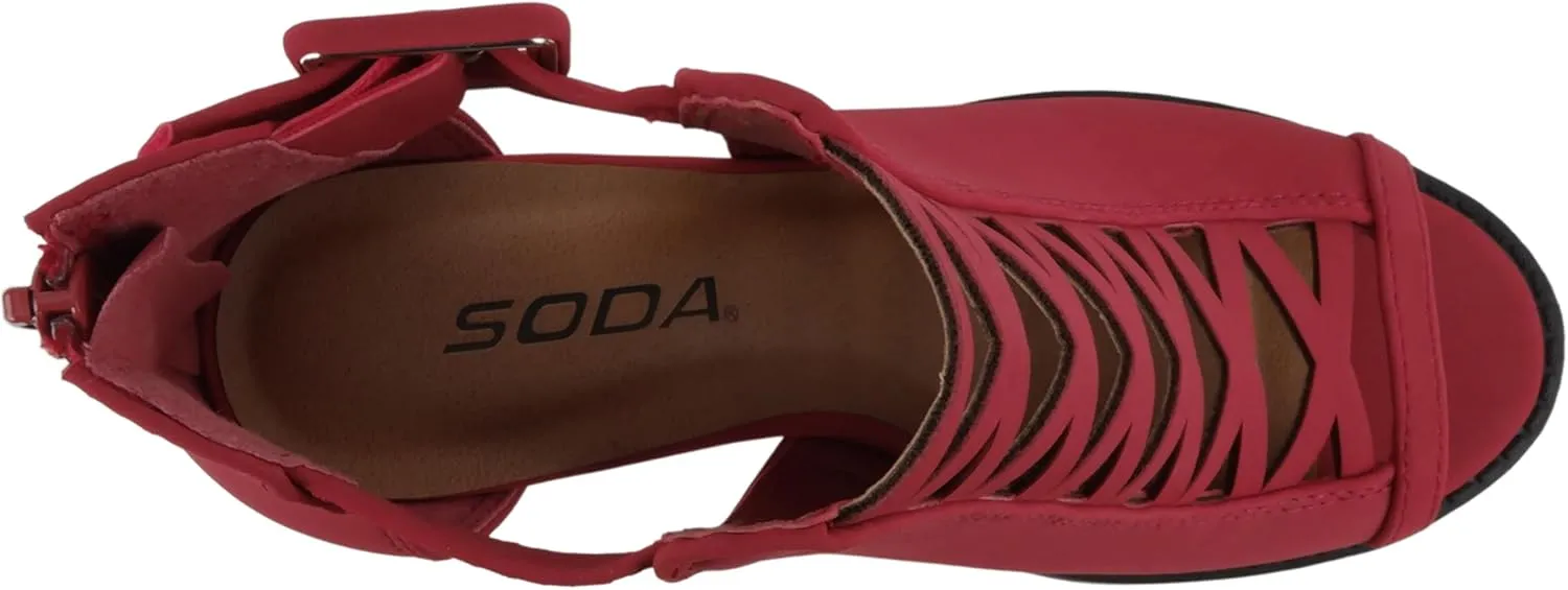 Soda Womens Fashion Aran Open Toe Heel Sandal