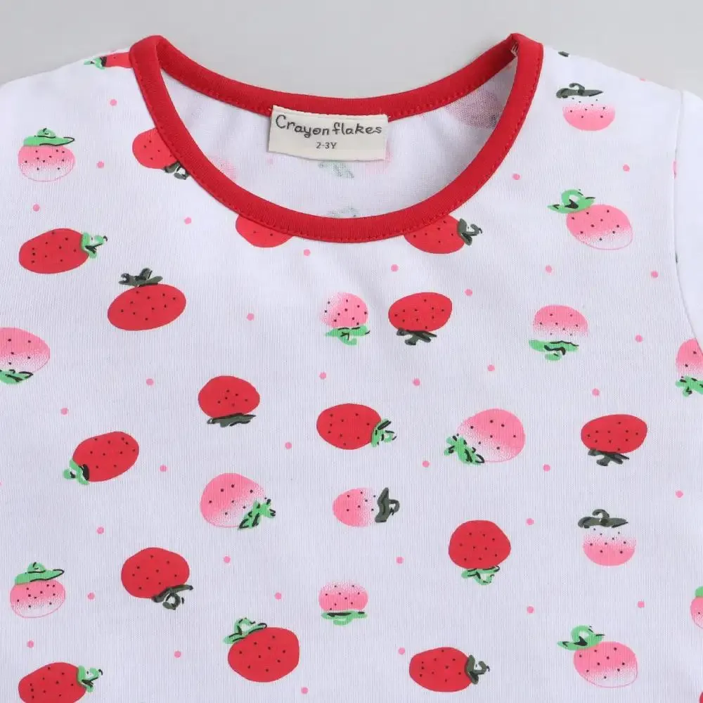 Strawberry Printed Leggings Set