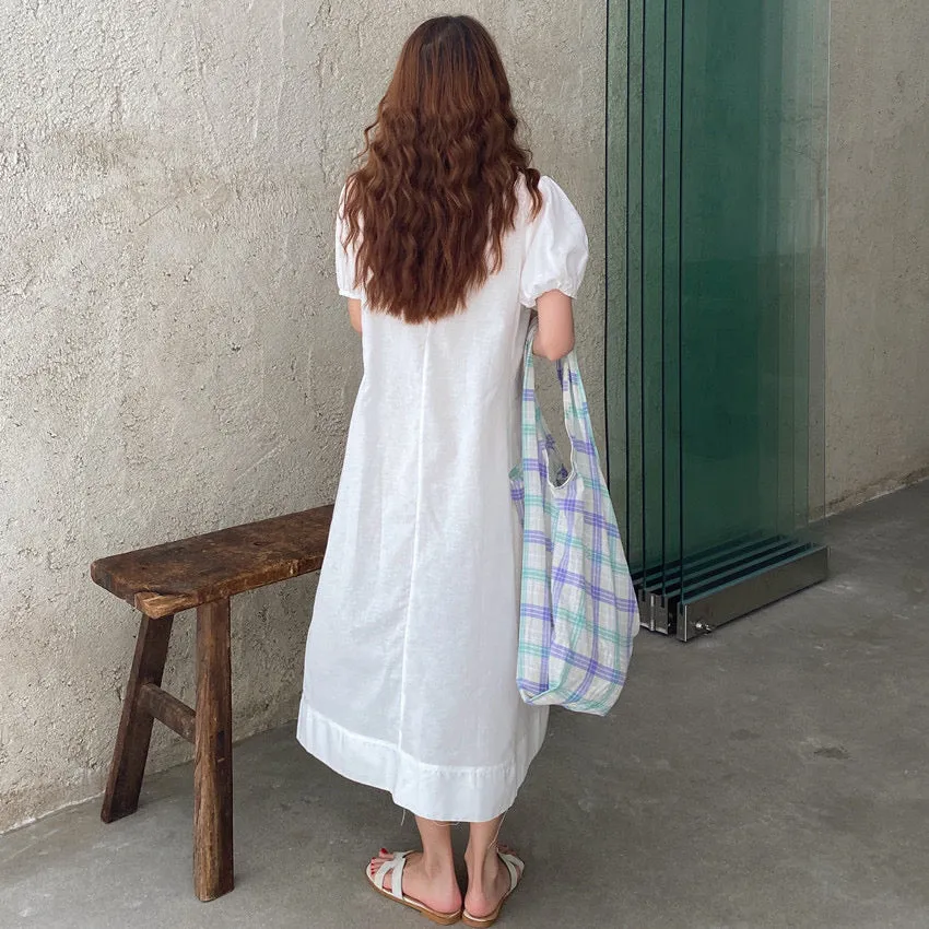 Summer Blush Pleated Relaxed Dress