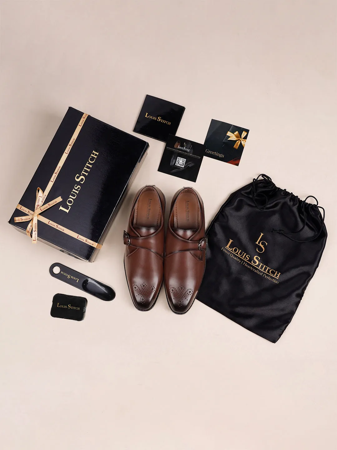 Tan Handcrafted Monks Slipon Shoe