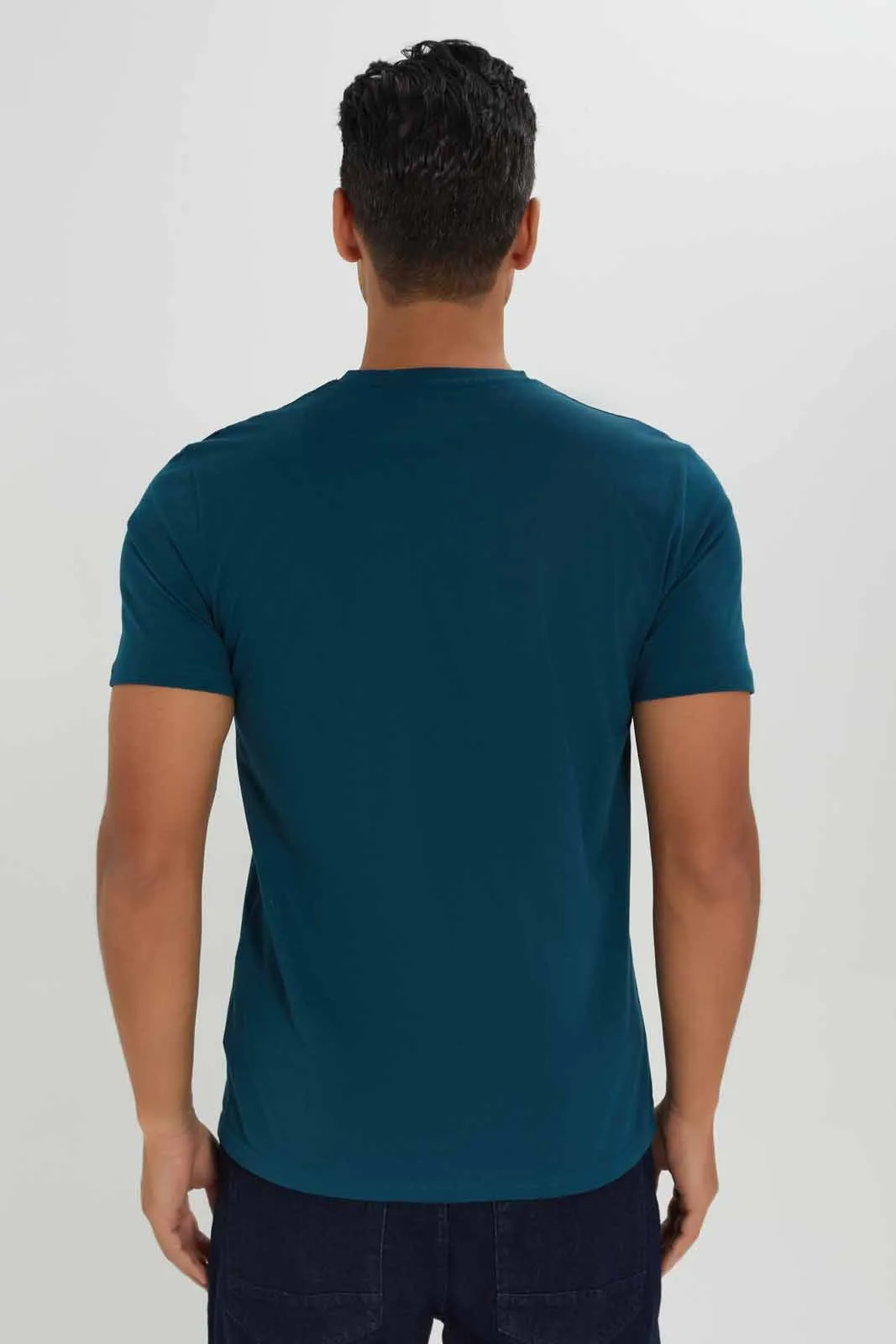 Teal V-Neck T-Shirt