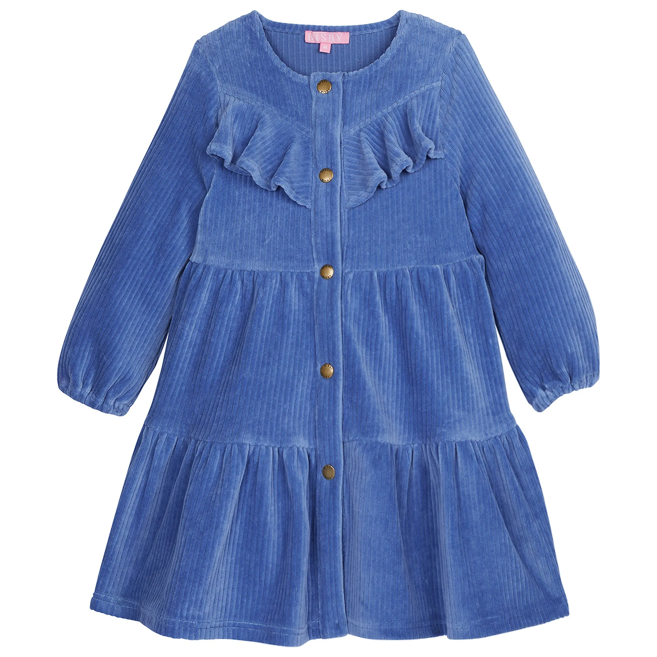 Western Dress - French Blue Corduroy