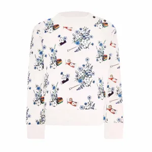 Wit Gebloemd Kindersweatshirt