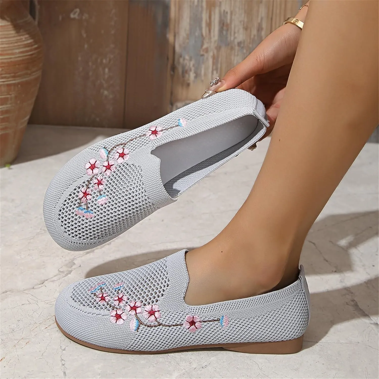 Women Breathable Walking Slip-on Foam Sneakers Neoprene Shoes