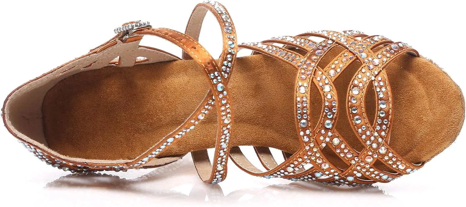 Women's 1920s Party Shoes Rhinestone Ballroom Dance Shoes Performance Wedding Shoes